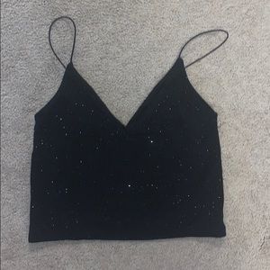 Black crop top
